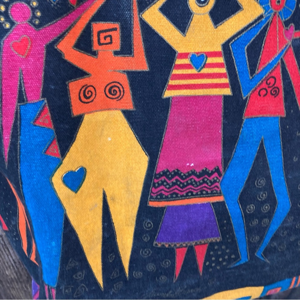 Vintage Laurel Burch Tribal Tote Bag - Picture 3 of 12